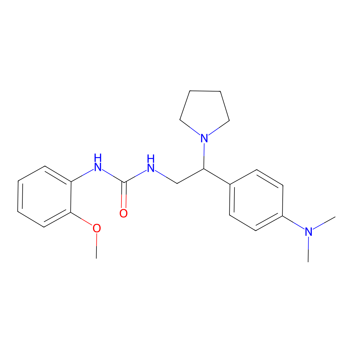 1-(2-(4-(Dimethylamino)phenyl)-2-(pyrrolidin-1-yl)ethyl)-3-(2-methoxyphenyl)urea molecular structure, CAS 1171182-95-8