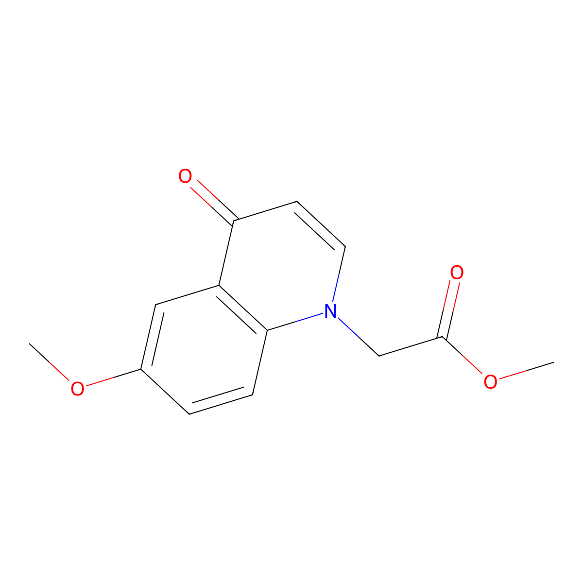 methyl 2-(6-methoxy-4-oxoquinolin-1(4H)-yl)acetate molecular structure, CAS 1171191-90-4