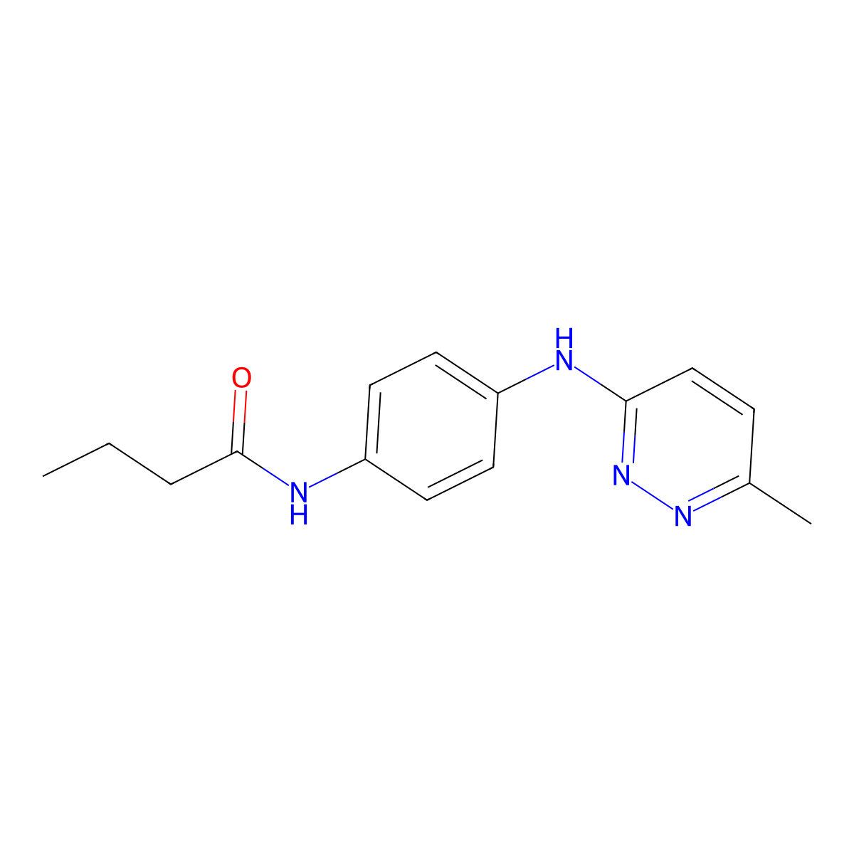 N-(4-((6-methylpyridazin-3-yl)amino)phenyl)butyramide molecular structure, CAS 1171212-15-9