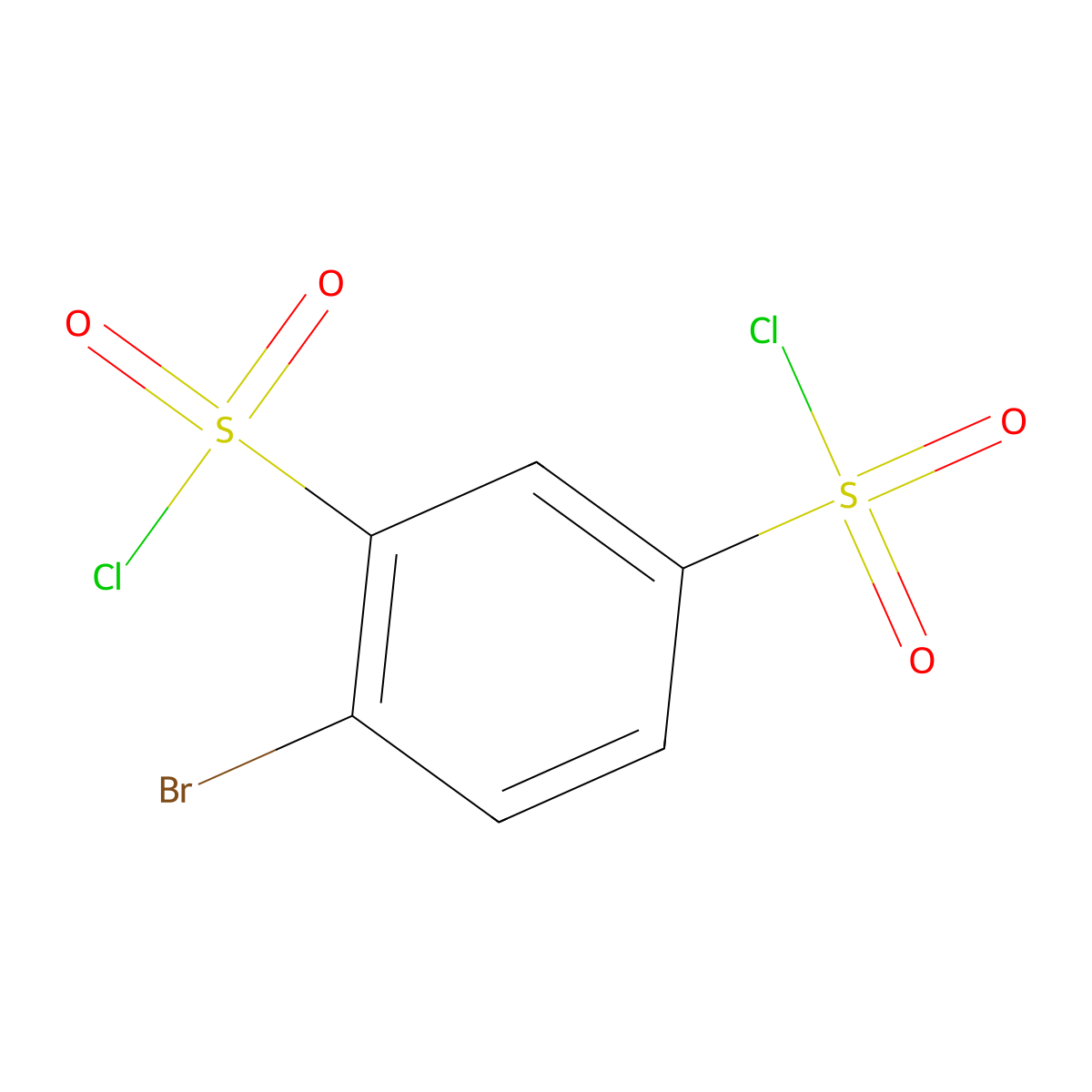 4-Bromo-benzene-1,3-disulfonyl chloride molecular structure, CAS 117122-41-5
