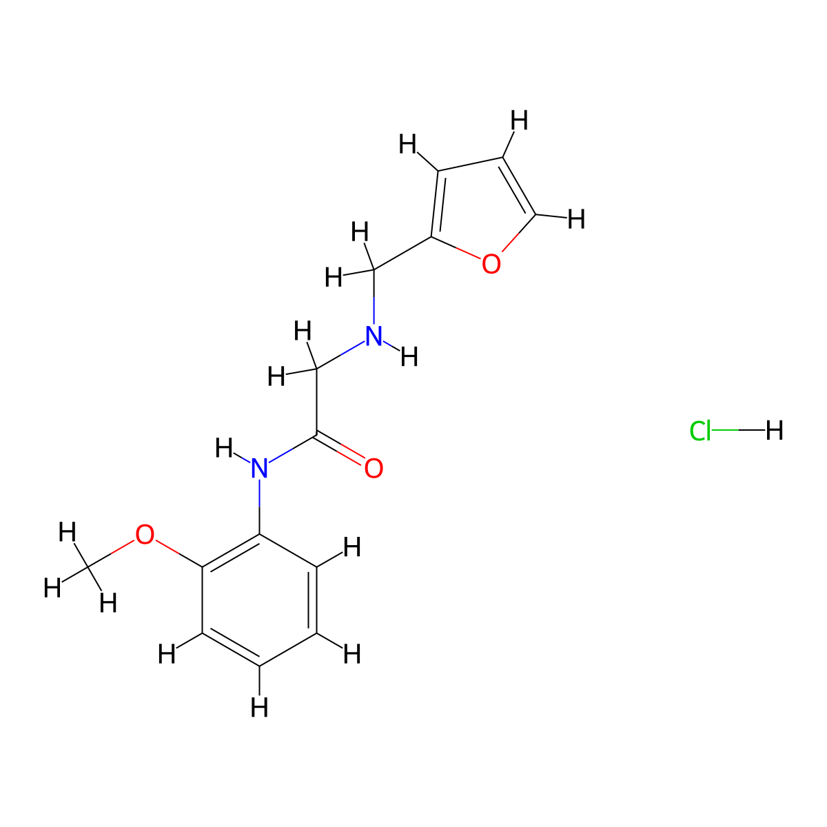 2-[(2-furylmethyl)amino]-N-(2-methoxyphenyl)acetamide hydrochloride molecular structure, CAS 1171223-21-4