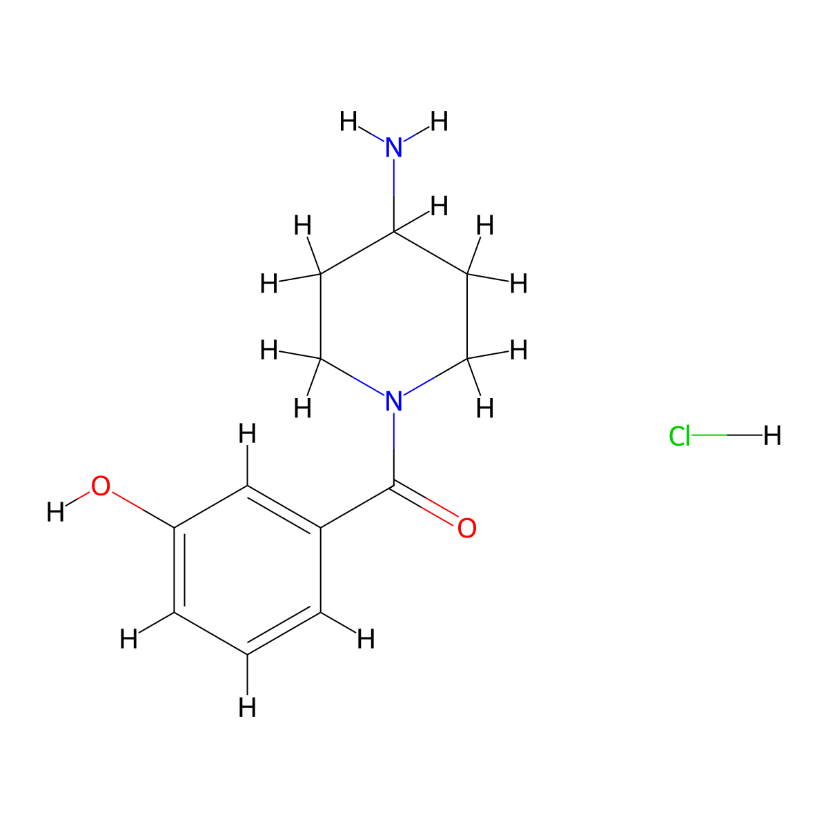3-(4-Aminopiperidine-1-carbonyl)phenol hydrochloride molecular structure, CAS 1171227-22-7