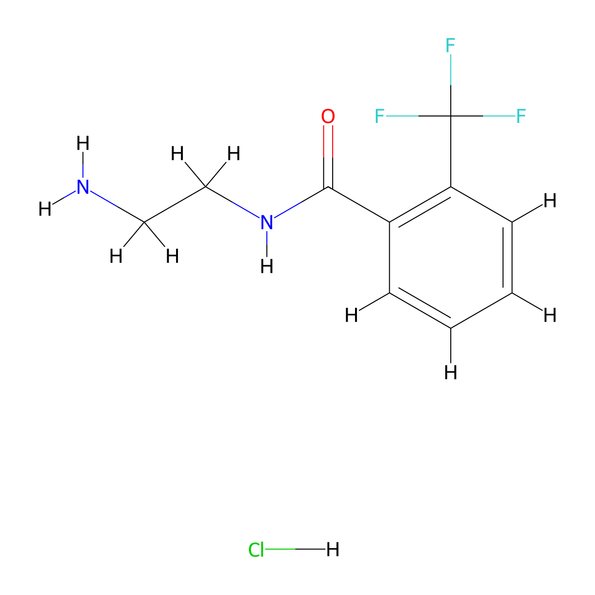 N-(2-aminoethyl)-2-(trifluoromethyl)benzamide hydrochloride molecular structure, CAS 1171228-13-9