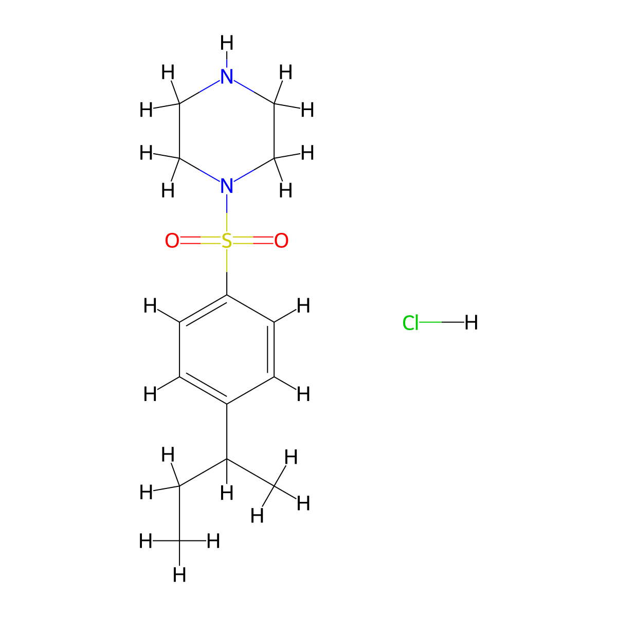 1-[4-(Butan-2-yl)benzenesulfonyl]piperazine hydrochloride molecular structure, CAS 1171234-46-0