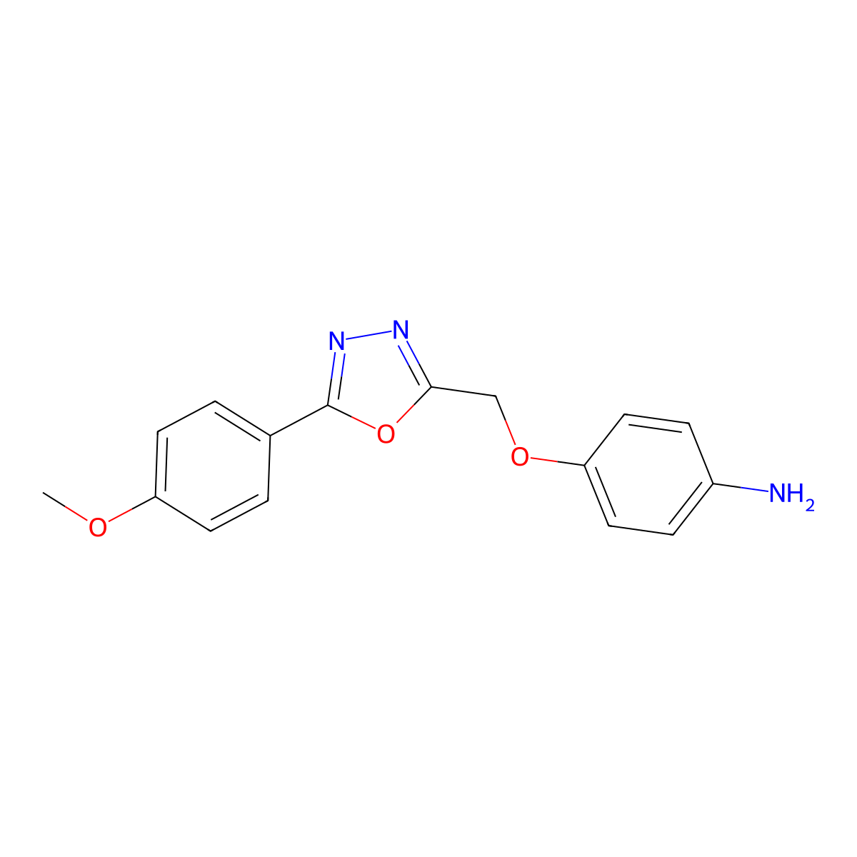 4-{[5-(4-Methoxyphenyl)-1,3,4-oxadiazol-2-YL]methoxy}aniline molecular structure, CAS 1171243-57-4