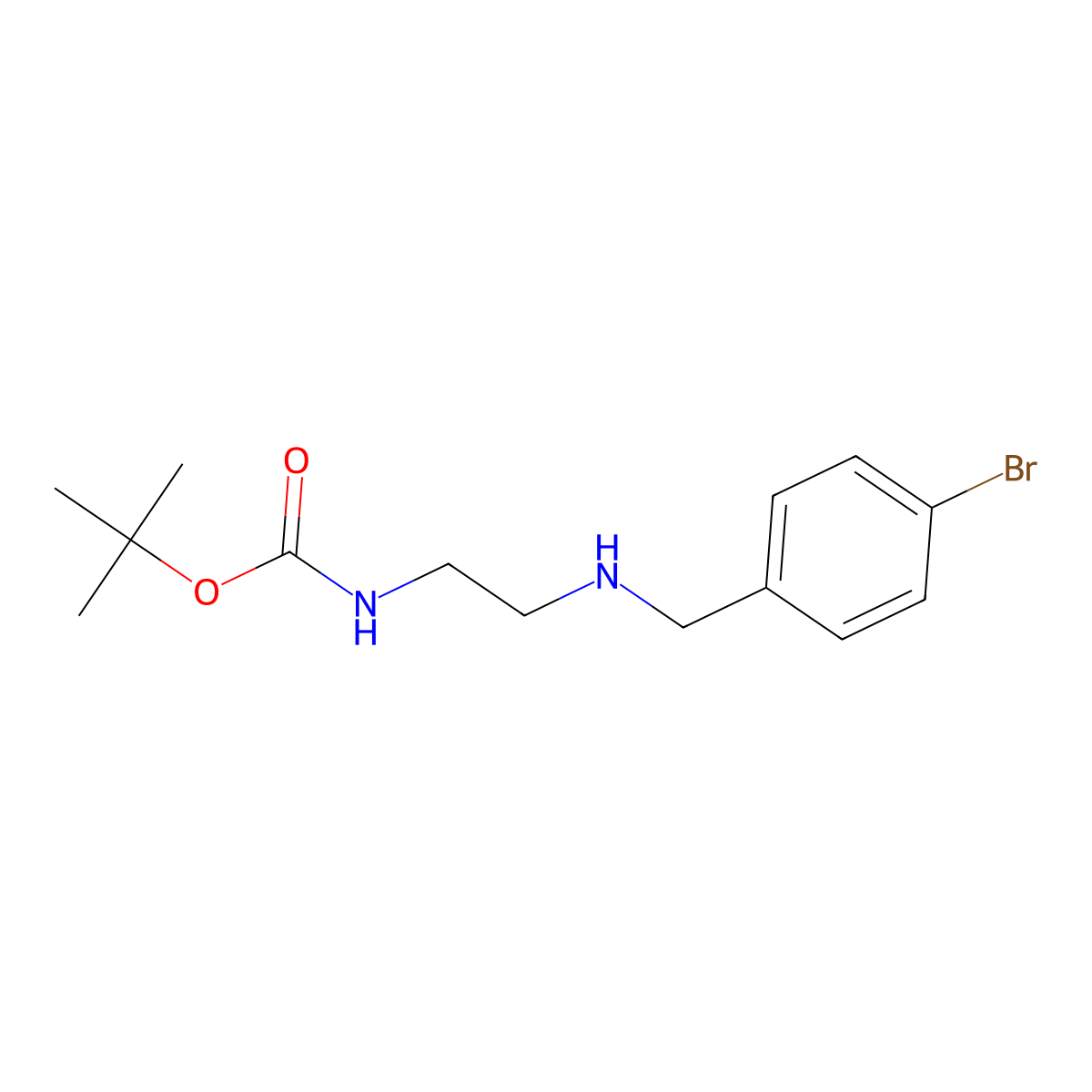 tert-Butyl (2-((4-bromobenzyl)amino)ethyl)carbamate molecular structure, CAS 1171245-32-1