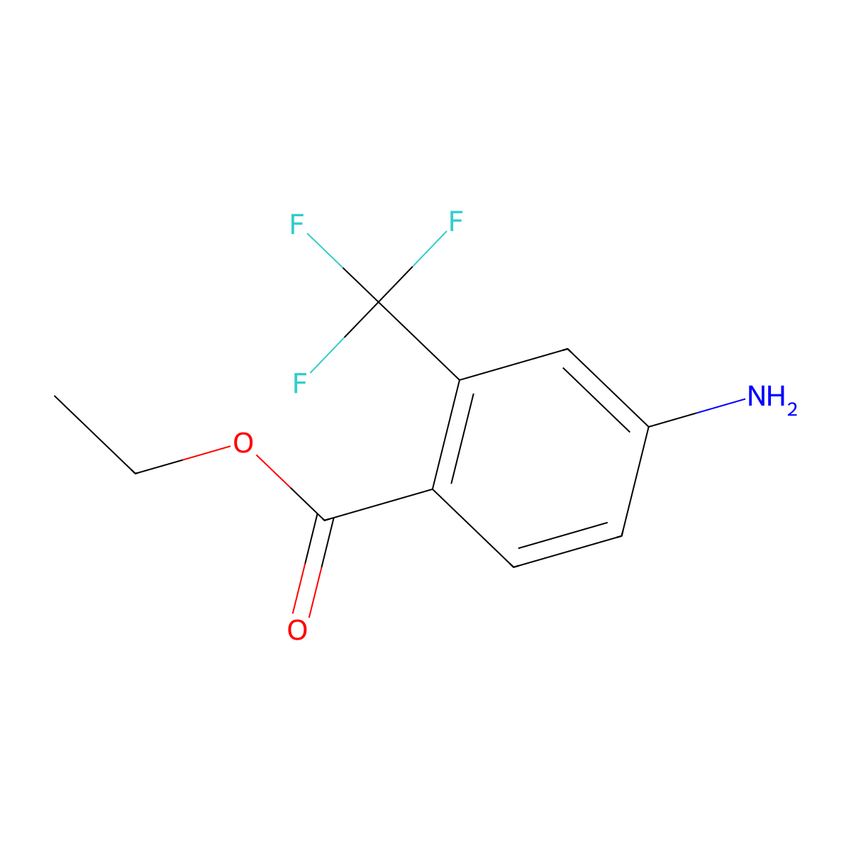 Ethyl 4-amino-2-(trifluoromethyl)benzoate molecular structure, CAS 1171245-63-8