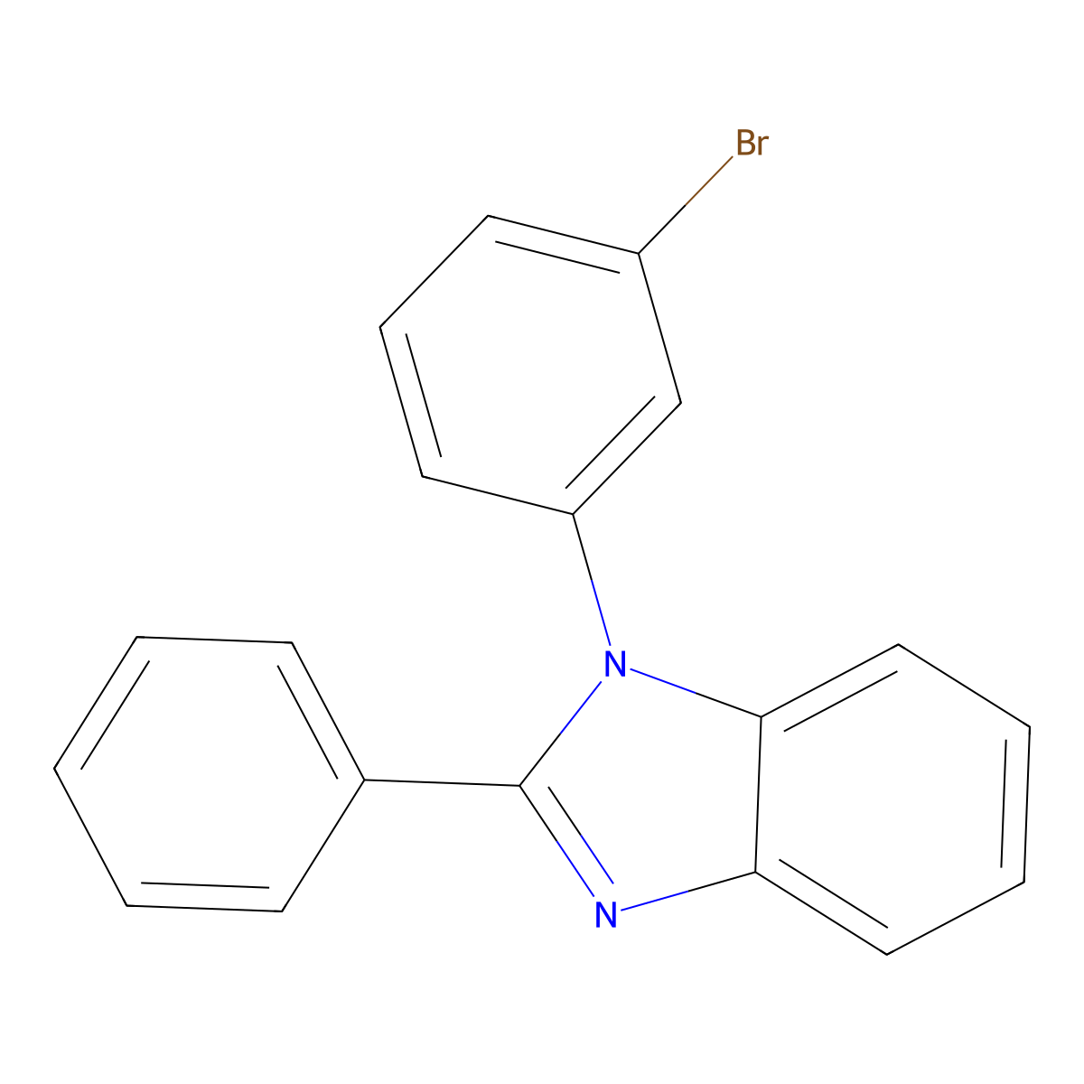 1-(3-bromophenyl)-2-phenyl-1H-benzo[d]imidazole molecular structure, CAS 1171247-63-4