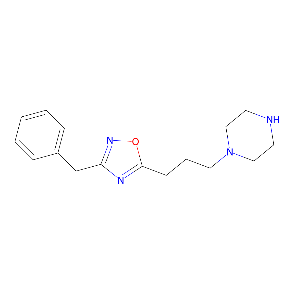 1-[3-(3-Benzyl-1,2,4-oxadiazol-5-YL)propyl]piperazine molecular structure, CAS 1171310-30-7