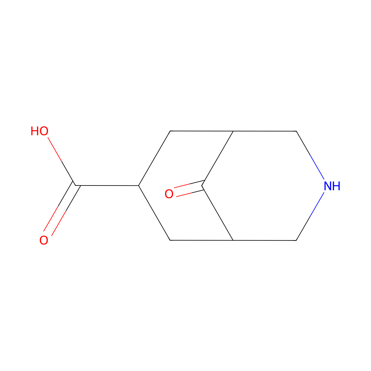 9-Oxo-3-azabicyclo[3.3.1]nonane-7-carboxylic acid molecular structure, CAS 1171310-39-6