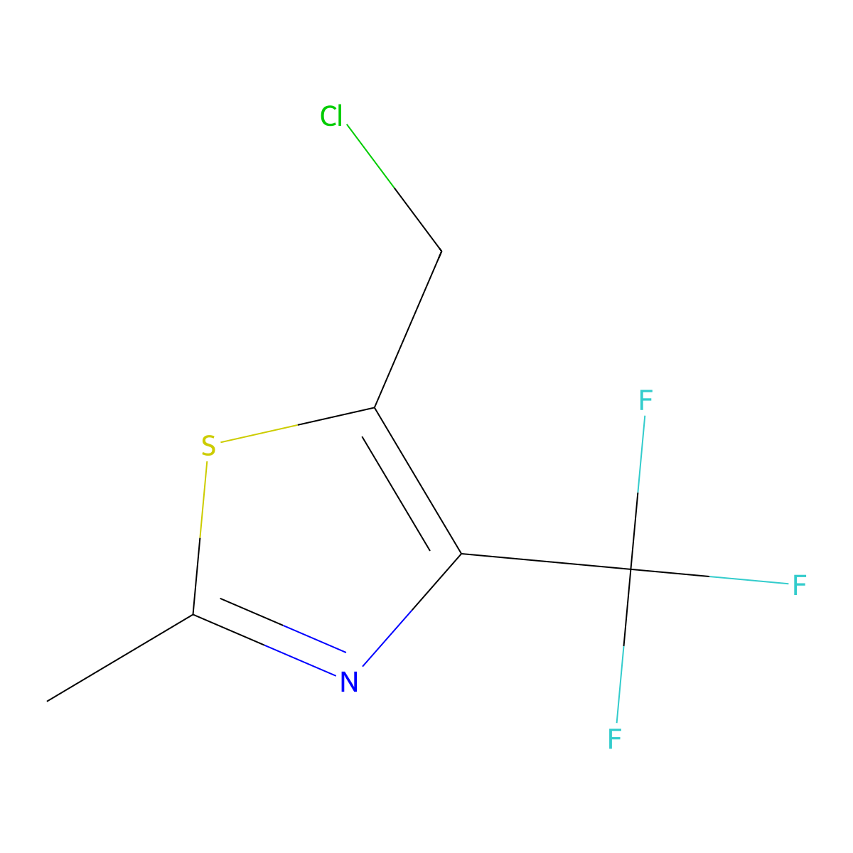 5-(Chloromethyl)-2-methyl-4-(trifluoromethyl)-1,3-thiazole molecular structure, CAS 1171310-98-7