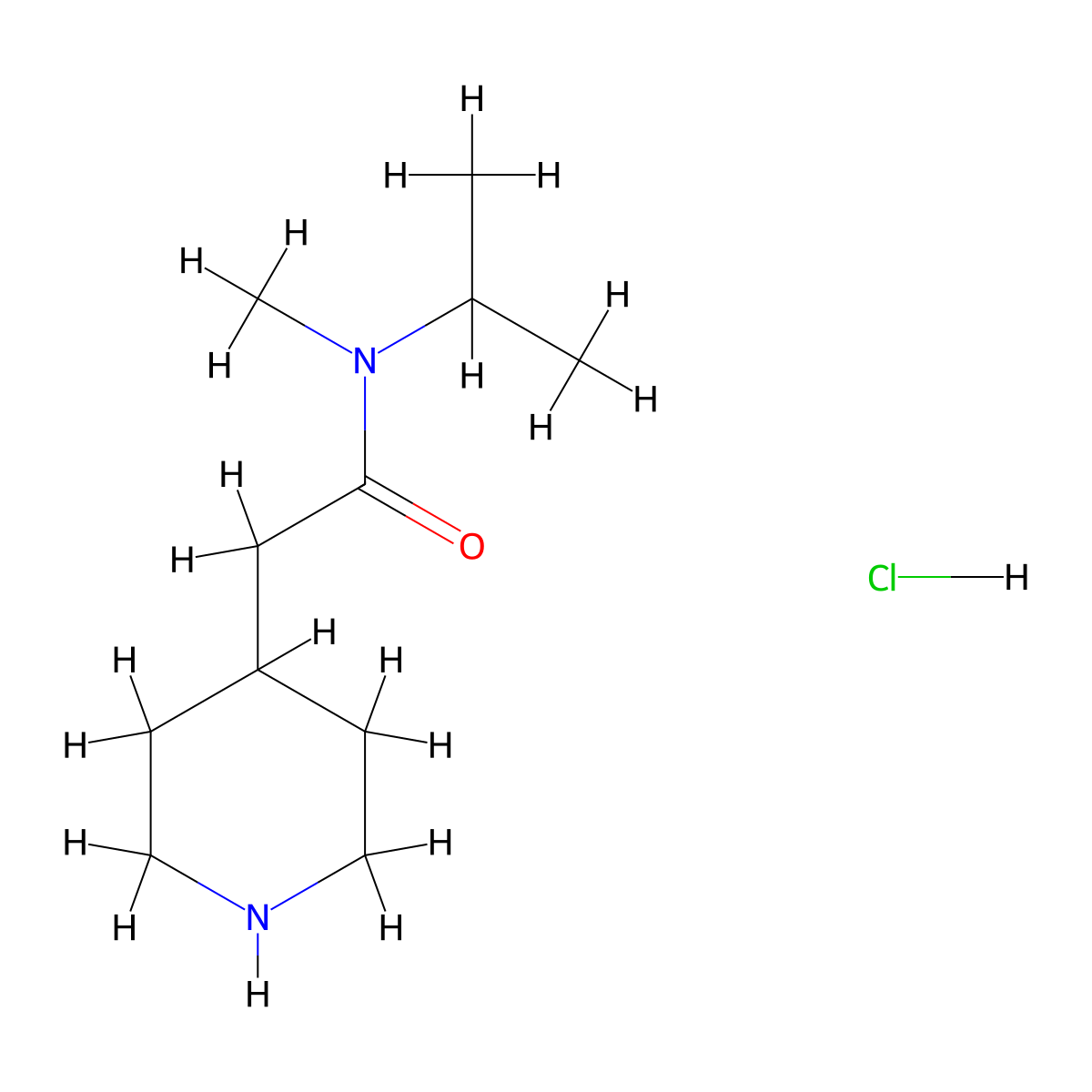 N-methyl-2-(piperidin-4-yl)-N-(propan-2-yl)acetamide hydrochloride molecular structure, CAS 1171318-38-9