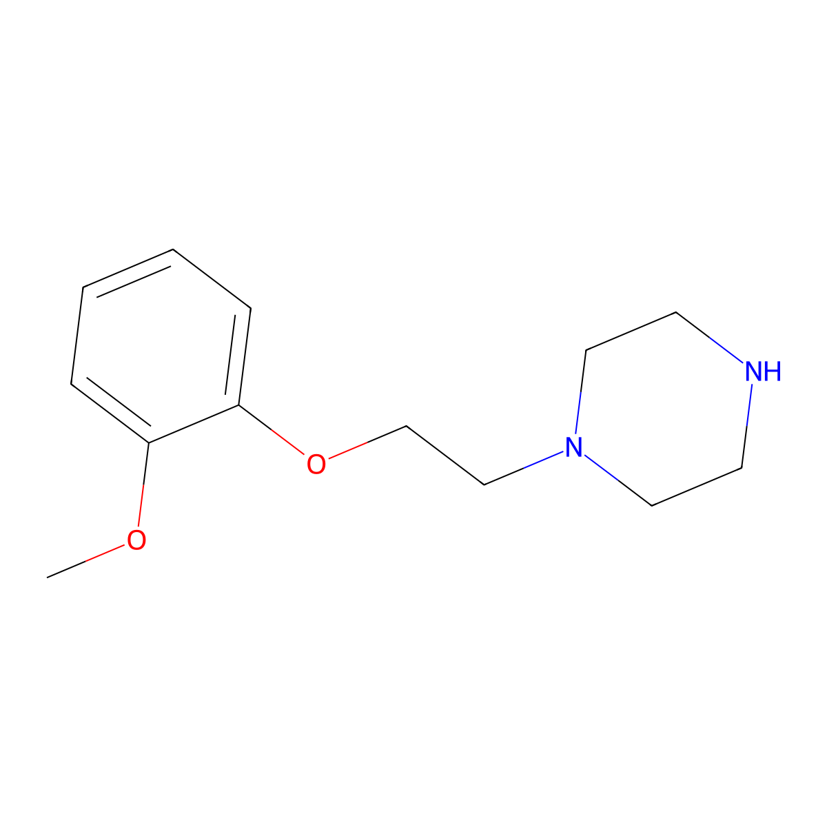 1-[2-(2-Methoxy-phenoxy)-ethyl]-piperazine molecular structure, CAS 117132-45-3