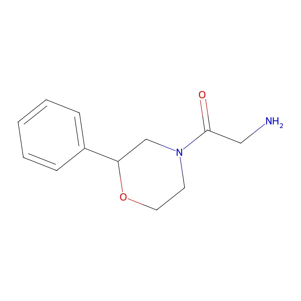 [2-Oxo-2-(2-phenylmorpholin-4-yl)ethyl]amine molecular structure, CAS 1171320-74-3