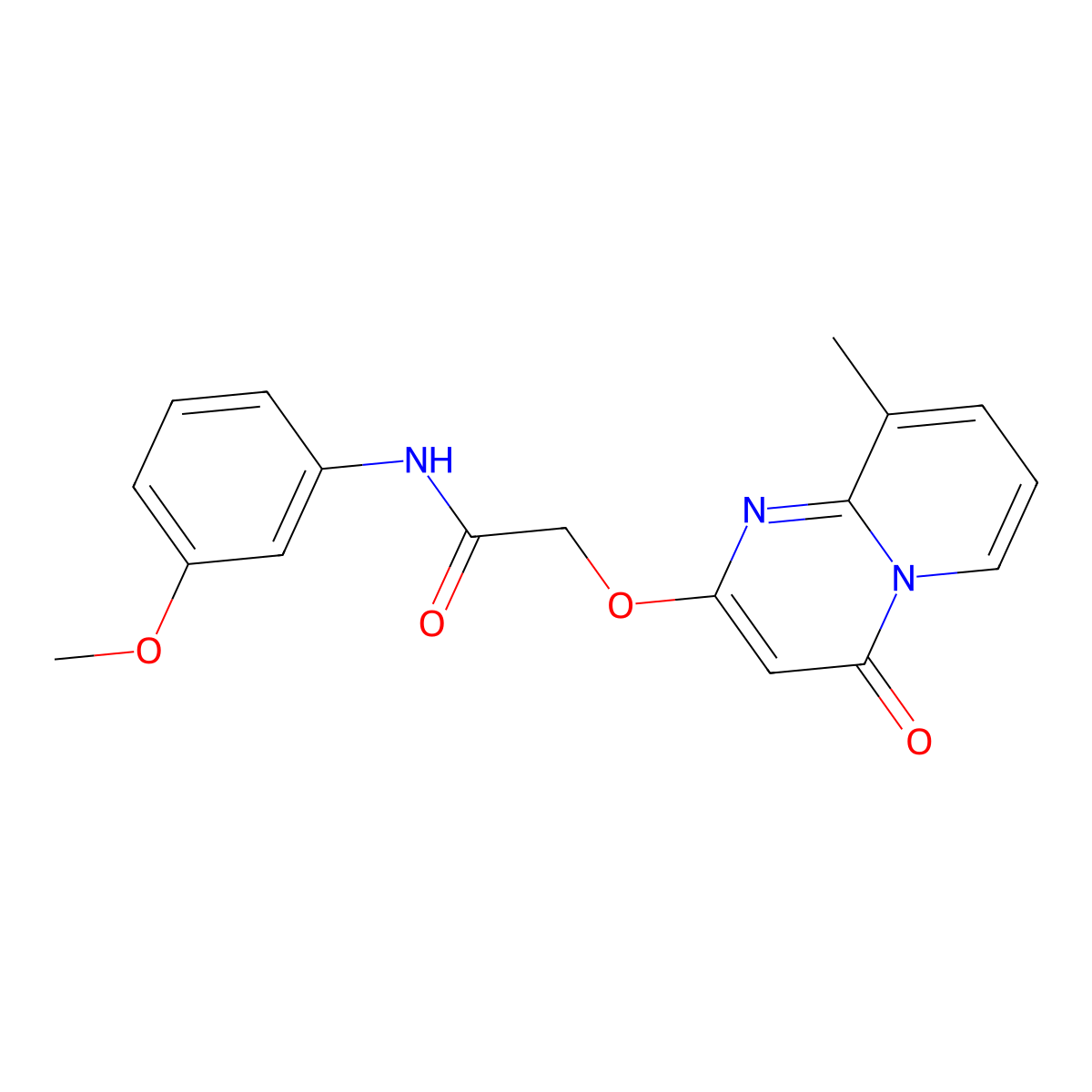 N-(3-methoxyphenyl)-2-({9-methyl-4-oxo-4H-pyrido[1,2-a]pyrimidin-2-yl}oxy)acetamide molecular structure, CAS 1171320-77-6