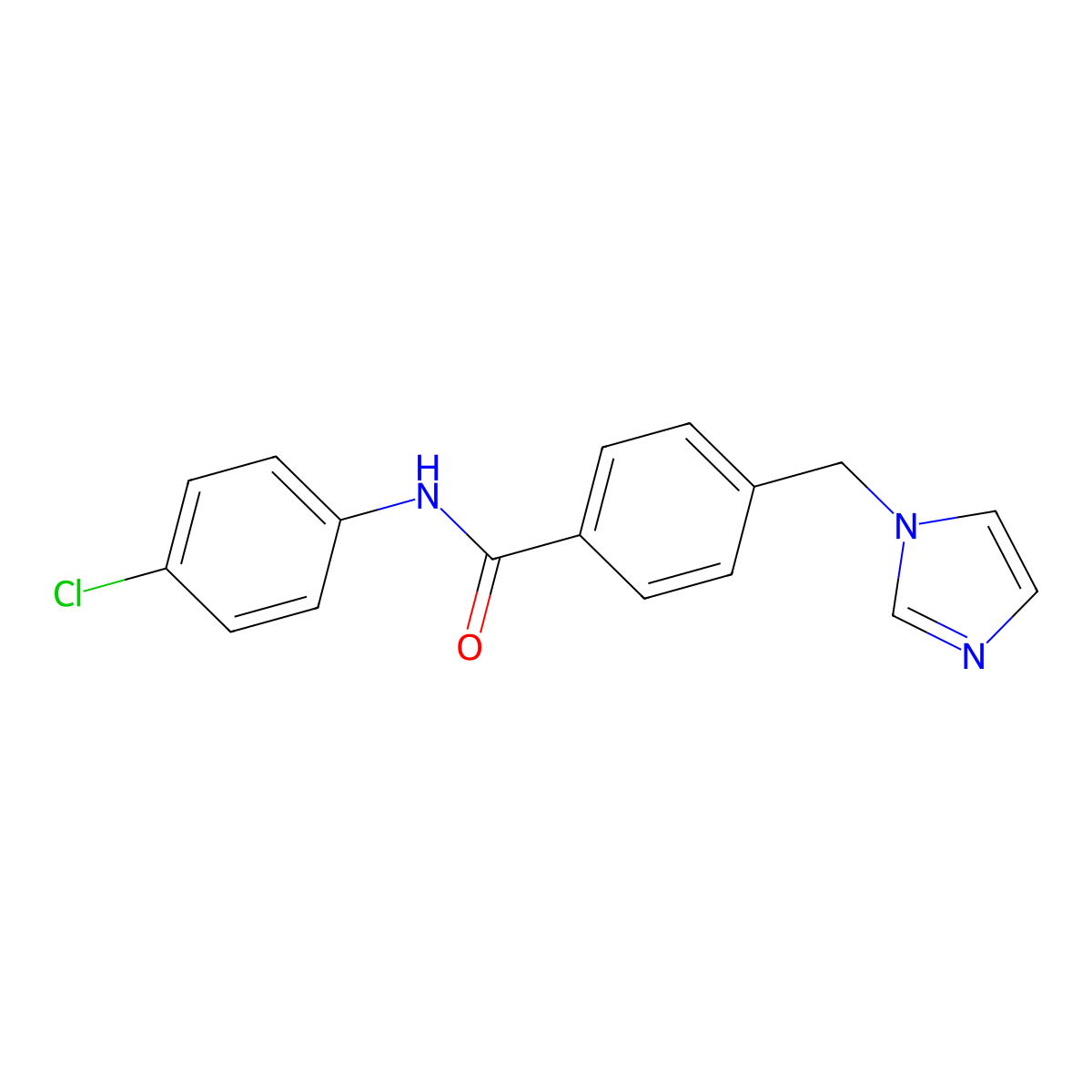 N-(4-chlorophenyl)-4-(imidazol-1-ylmethyl)benzamide molecular structure, CAS 1171321-53-1