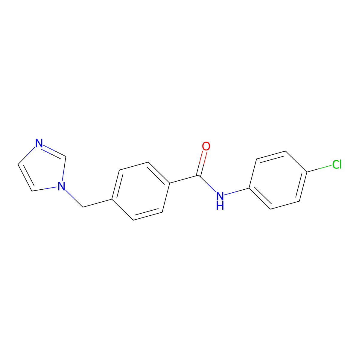 N-(4-chlorophenyl)-4-(imidazol-1-ylmethyl)benzamide molecular structure, CAS 1171321-53-1