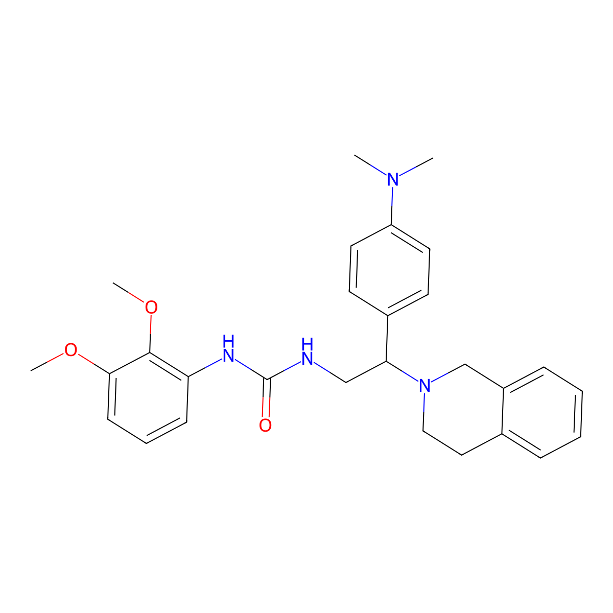 1-(2-(3,4-dihydroisoquinolin-2(1H)-yl)-2-(4-(dimethylamino)phenyl)ethyl)-3-(2,3-dimethoxyphenyl)urea molecular structure, CAS 1171322-90-9