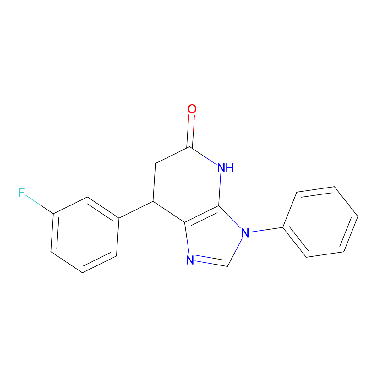 7-(3-fluorophenyl)-3-phenyl-6,7-dihydro-3H-imidazo[4,5-b]pyridin-5-ol molecular structure, CAS 1171326-10-5