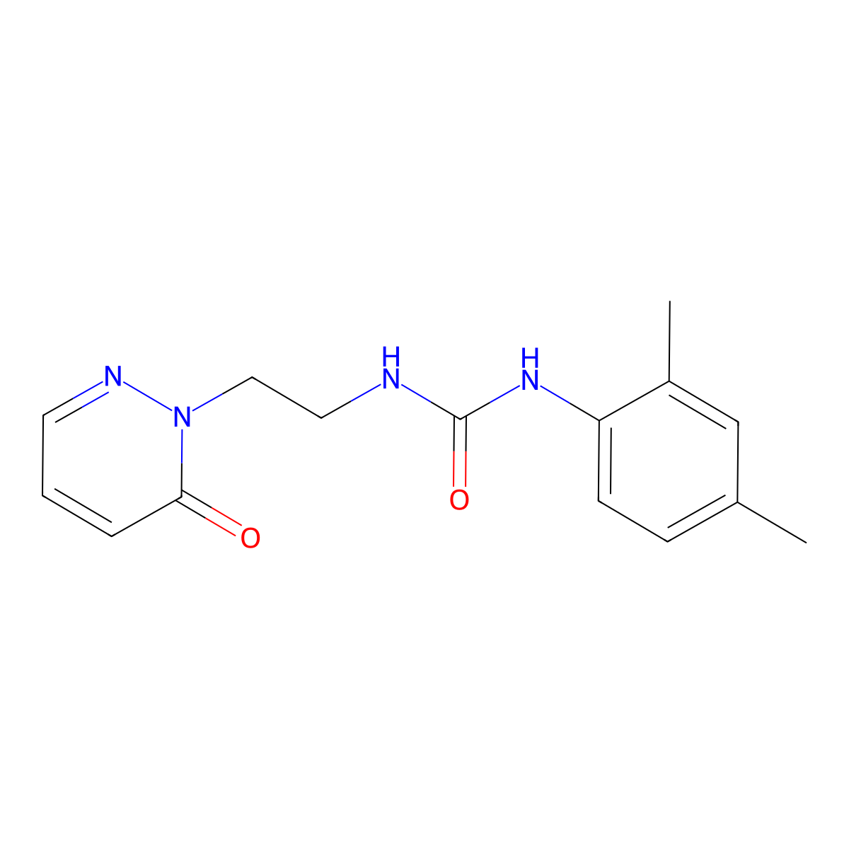 1-(2,4-dimethylphenyl)-3-(2-(6-oxopyridazin-1(6H)-yl)ethyl)urea molecular structure, CAS 1171333-12-2