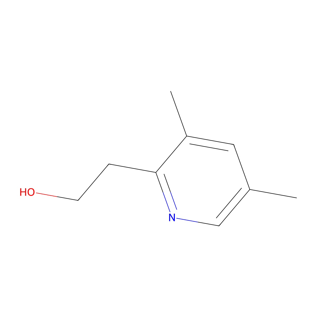 2-(3,5-Dimethylpyridin-2-yl)ethan-1-ol molecular structure, CAS 1171338-63-8