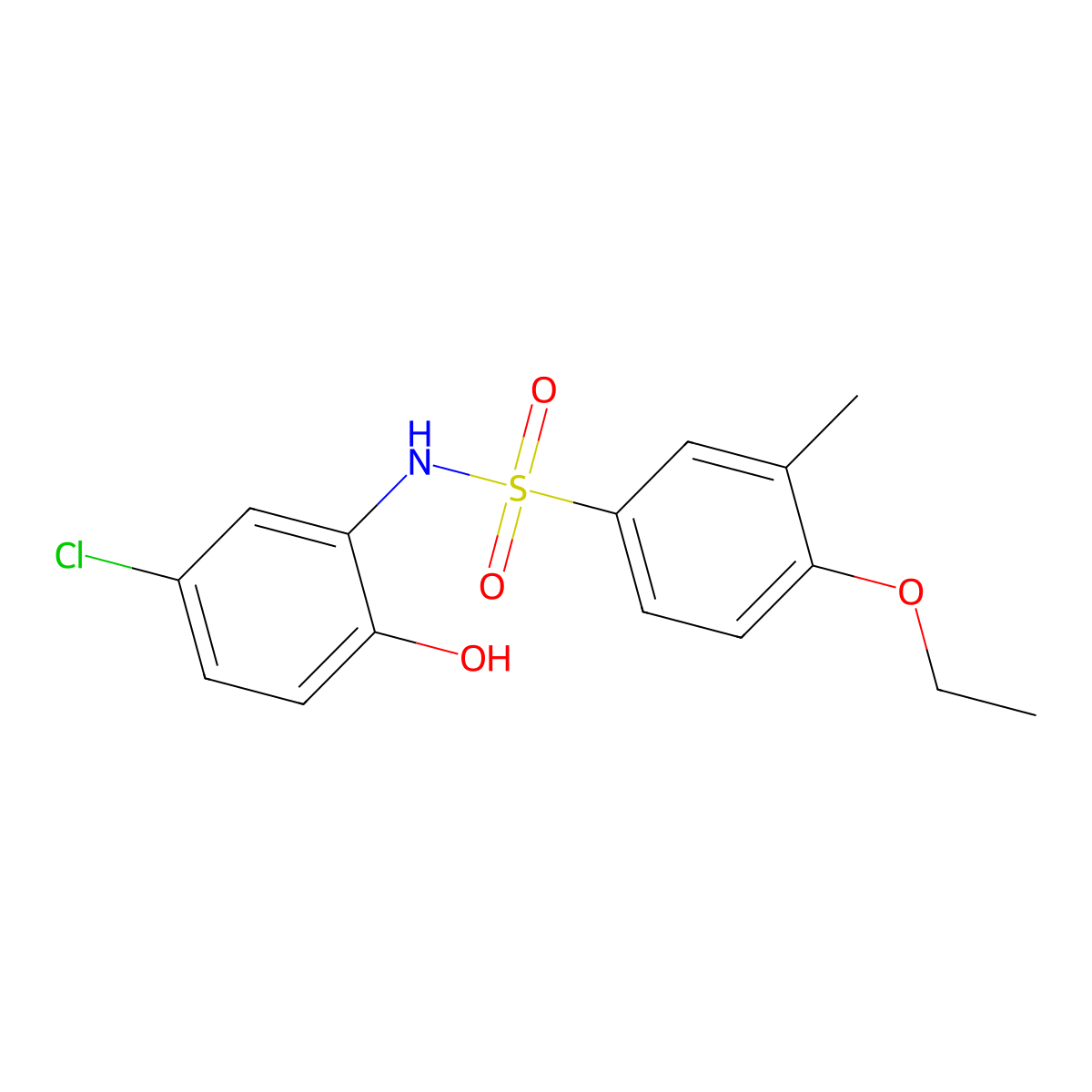 N-(5-chloro-2-hydroxyphenyl)-4-ethoxy-3-methylbenzenesulfonamide molecular structure, CAS 1171340-41-2