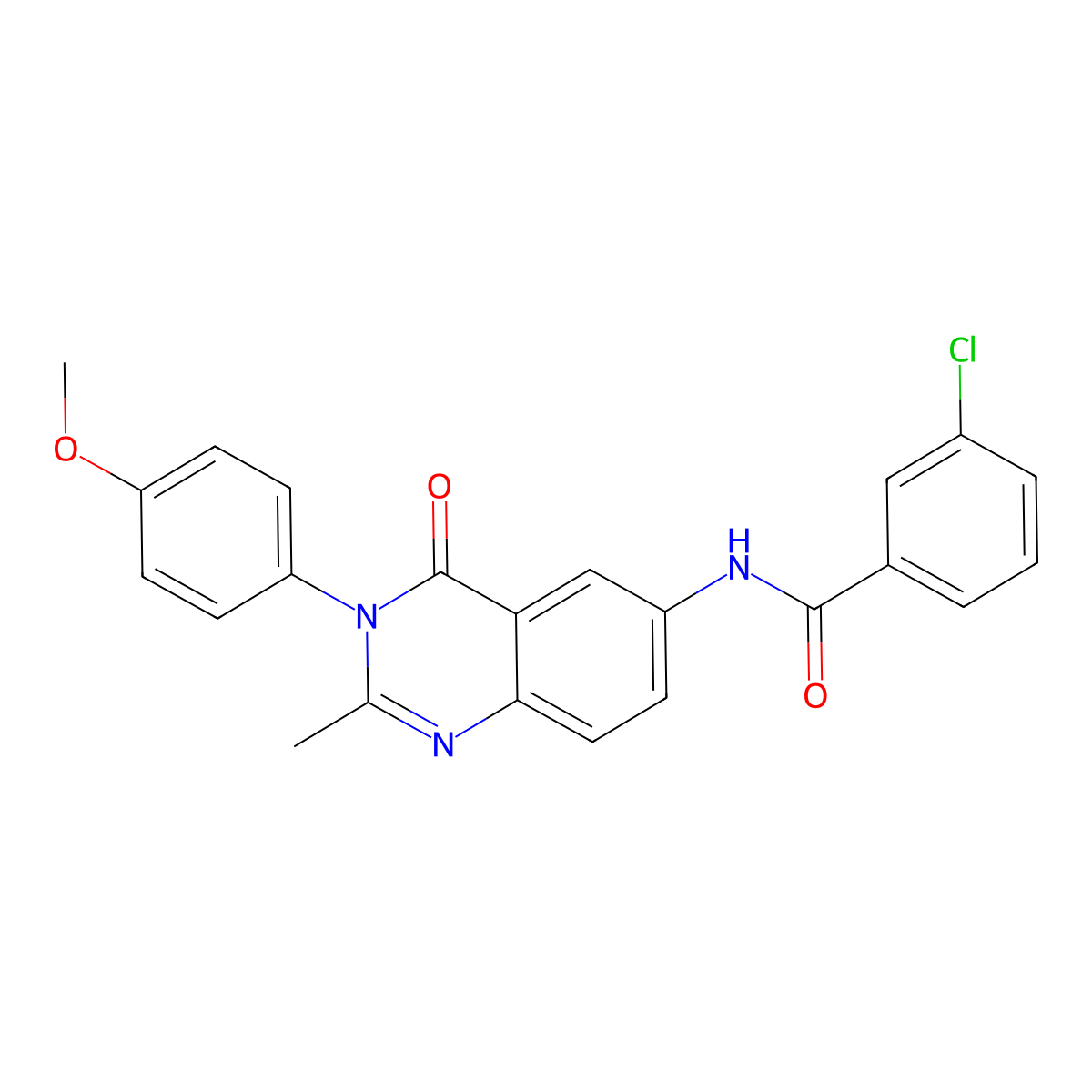 3-chloro-N-[3-(4-methoxyphenyl)-2-methyl-4-oxo-3,4-dihydroquinazolin-6-yl]benzamide molecular structure, CAS 1171345-56-4