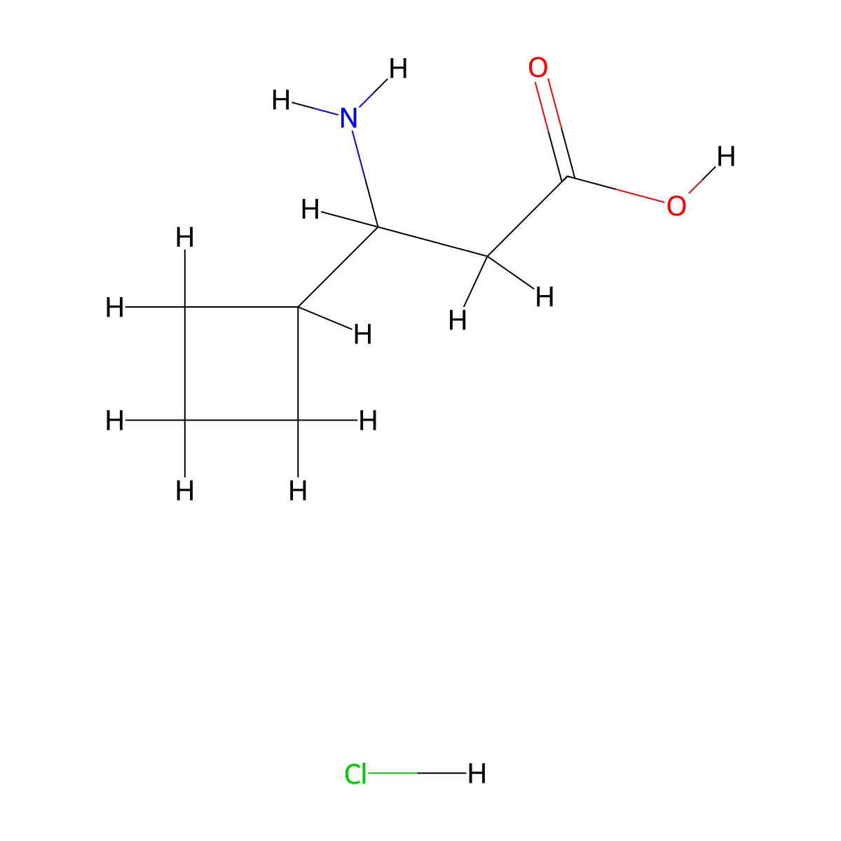 3-Amino-3-cyclobutylpropanoic acid hydrochloride molecular structure, CAS 1171353-76-6