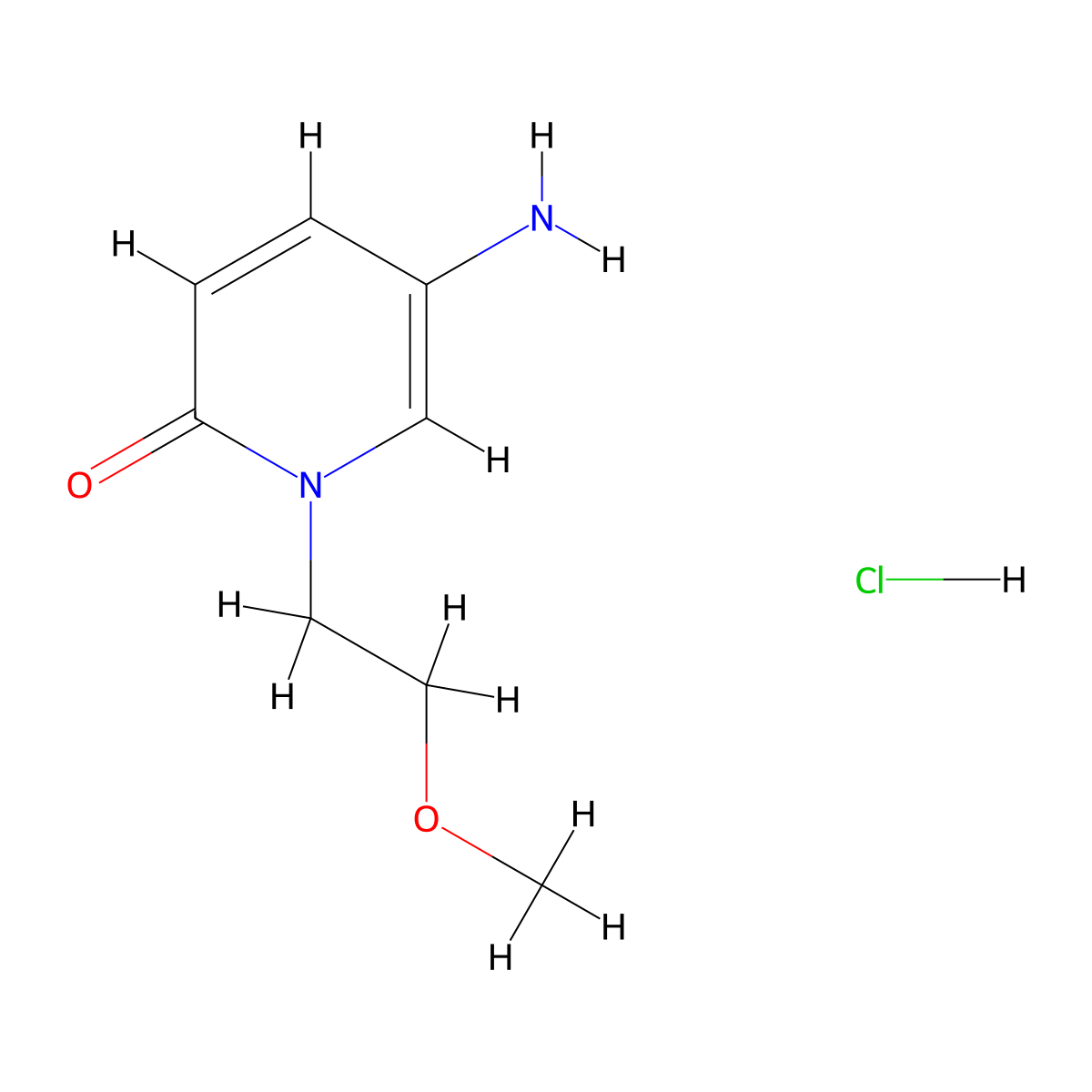 5-Amino-1-(2-methoxyethyl)-1,2-dihydropyridin-2-one hydrochloride molecular structure, CAS 1171353-81-3