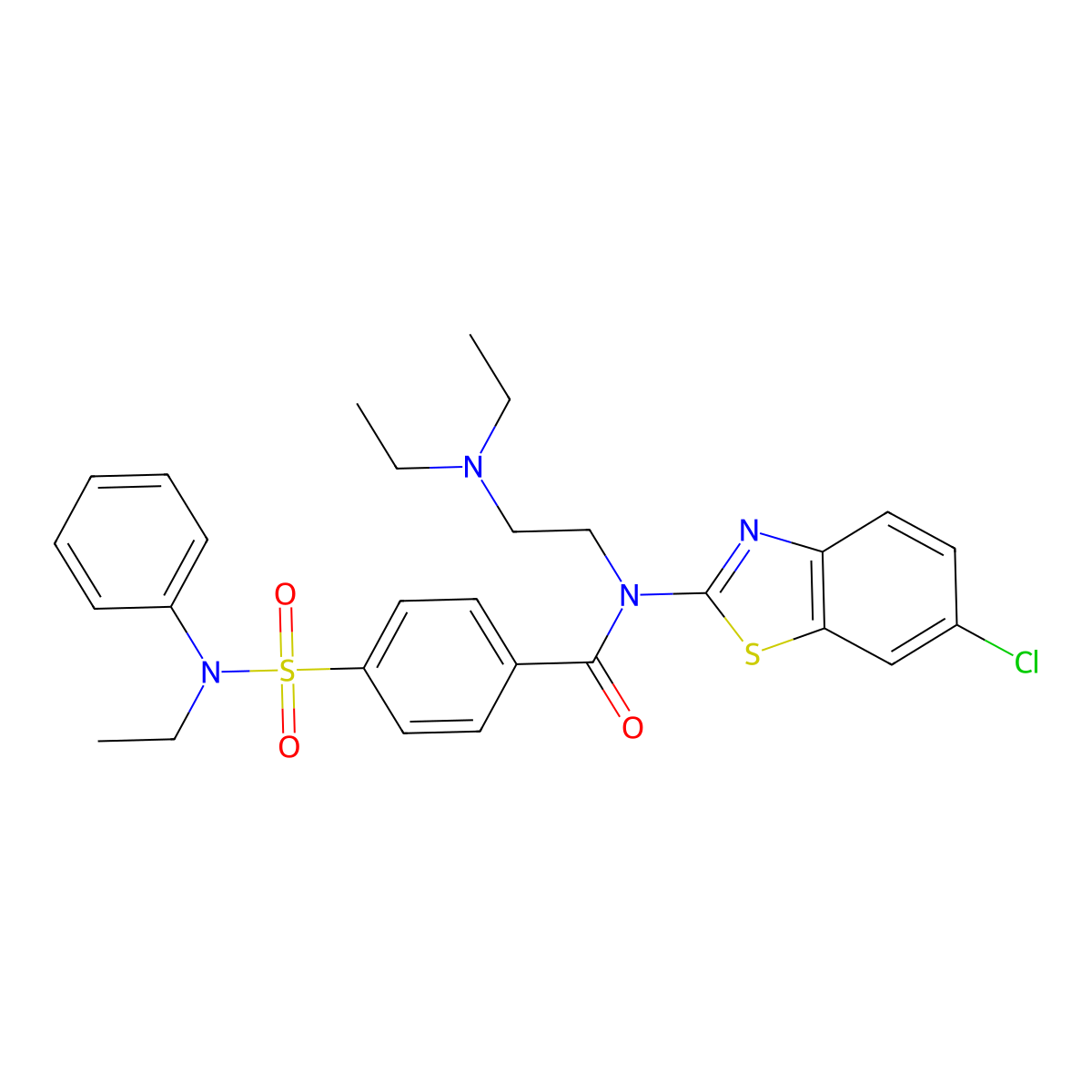 N-(6-chloro-1,3-benzothiazol-2-yl)-N-[2-(diethylamino)ethyl]-4-[ethyl(phenyl)sulfamoyl]benzamide molecular structure, CAS 1171355-09-1