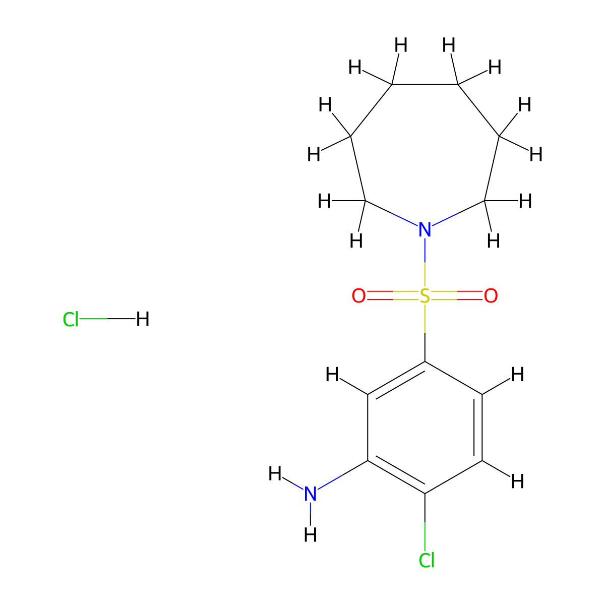 5-(Azepan-1-ylsulfonyl)-2-chloroaniline hydrochloride molecular structure, CAS 1171357-07-5