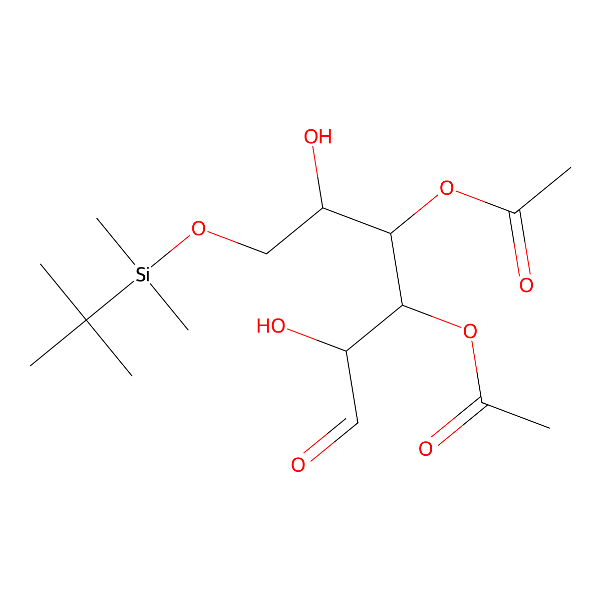 3,4-Di-O-acetyl-6-O-(tert-butyldimethylsilyl)-D-glucal molecular structure, CAS 117136-33-1