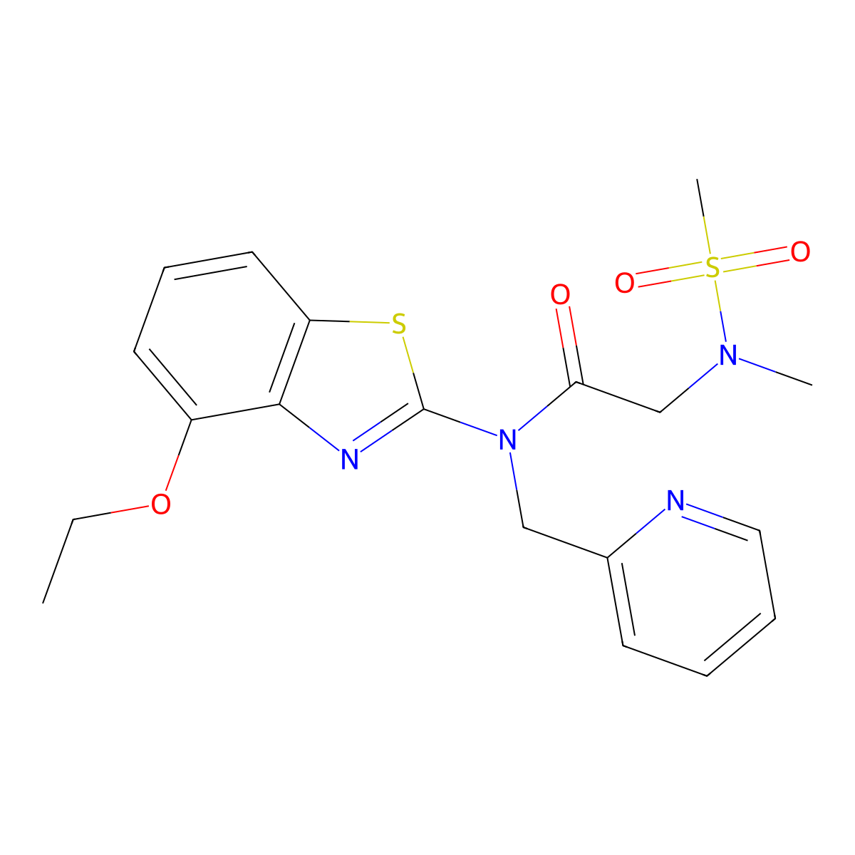 N-(4-ethoxybenzo[d]thiazol-2-yl)-2-(N-methylmethylsulfonamido)-N-(pyridin-2-ylmethyl)acetamide molecular structure, CAS 1171360-81-8