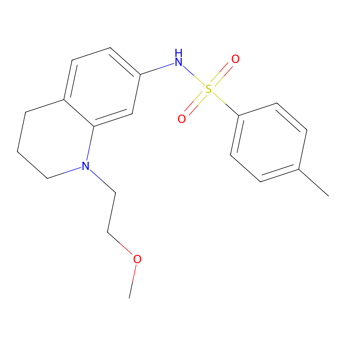 N-(1-(2-methoxyethyl)-1,2,3,4-tetrahydroquinolin-7-yl)-4-methylbenzenesulfonamide molecular structure, CAS 1171361-78-6