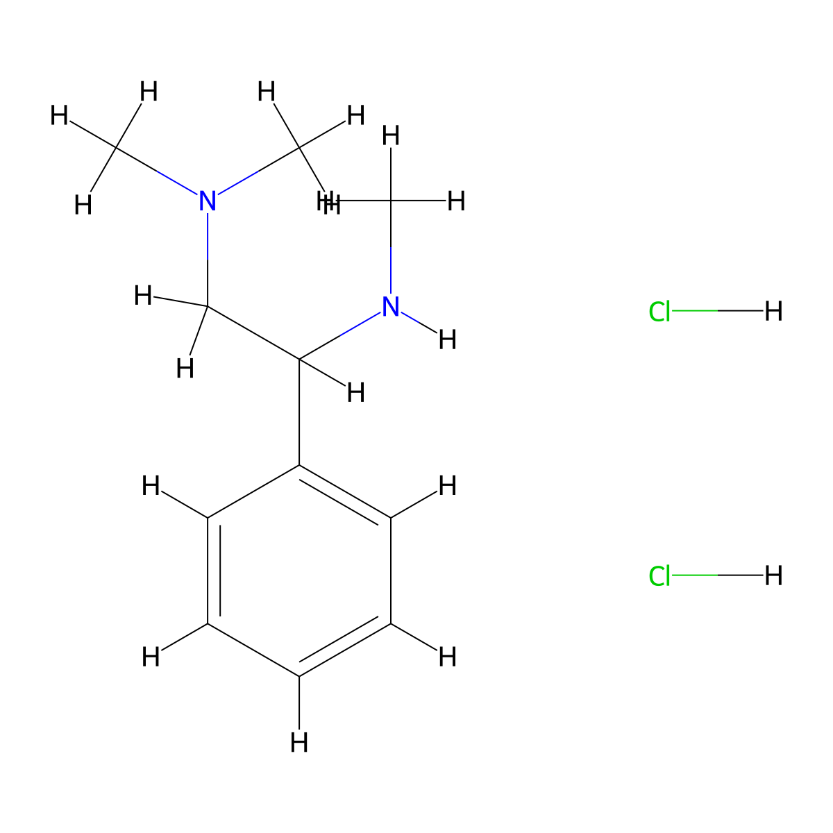 [2-(Methylamino)-2-phenylethyl]dimethylamine 2hcl molecular structure, CAS 1171365-90-4