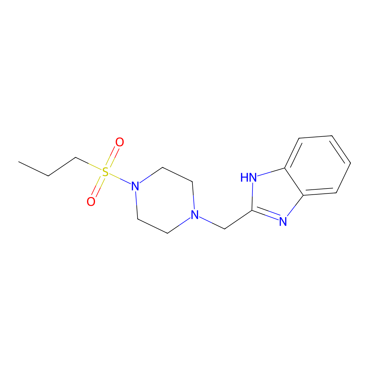 2-((4-(propylsulfonyl)piperazin-1-yl)methyl)-1H-benzo[d]imidazole molecular structure, CAS 1171366-44-1