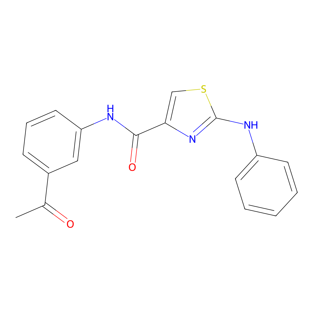 N-(3-acetylphenyl)-2-(phenylamino)thiazole-4-carboxamide molecular structure, CAS 1171367-11-5