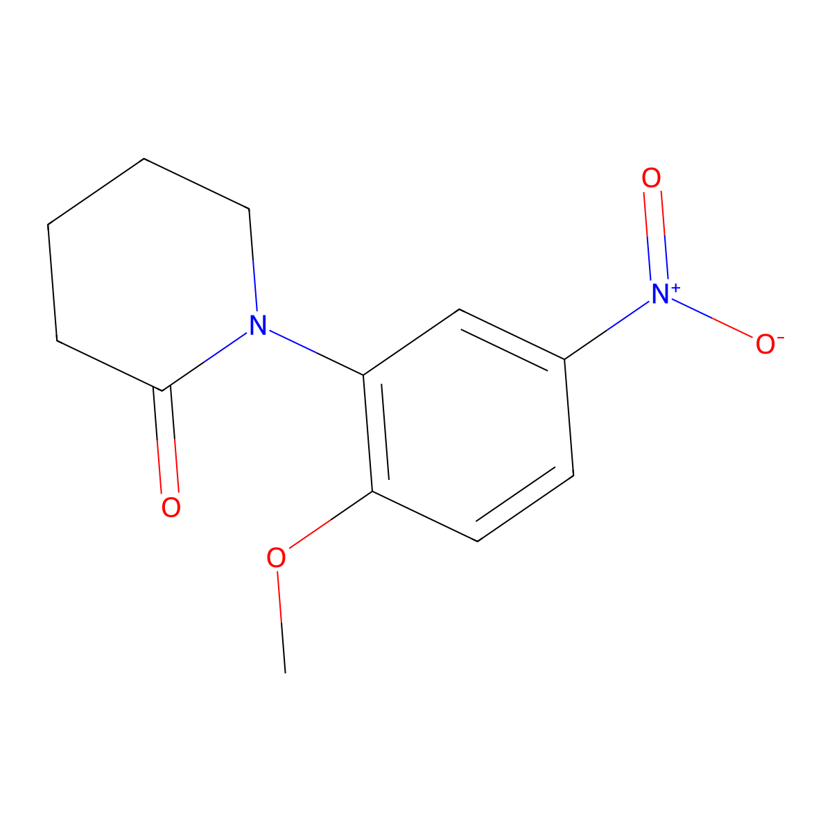 1-(2-Methoxy-5-nitrophenyl)piperidin-2-one molecular structure, CAS 1171377-65-3