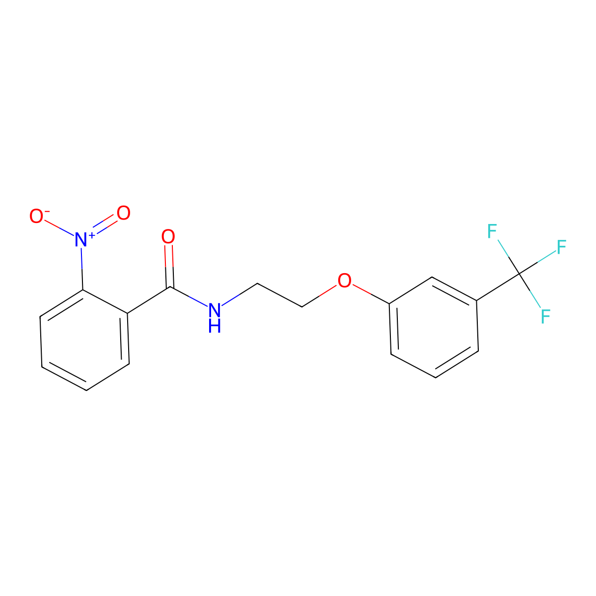 2-nitro-N-(2-(3-(trifluoromethyl)phenoxy)ethyl)benzamide molecular structure, CAS 1171381-75-1