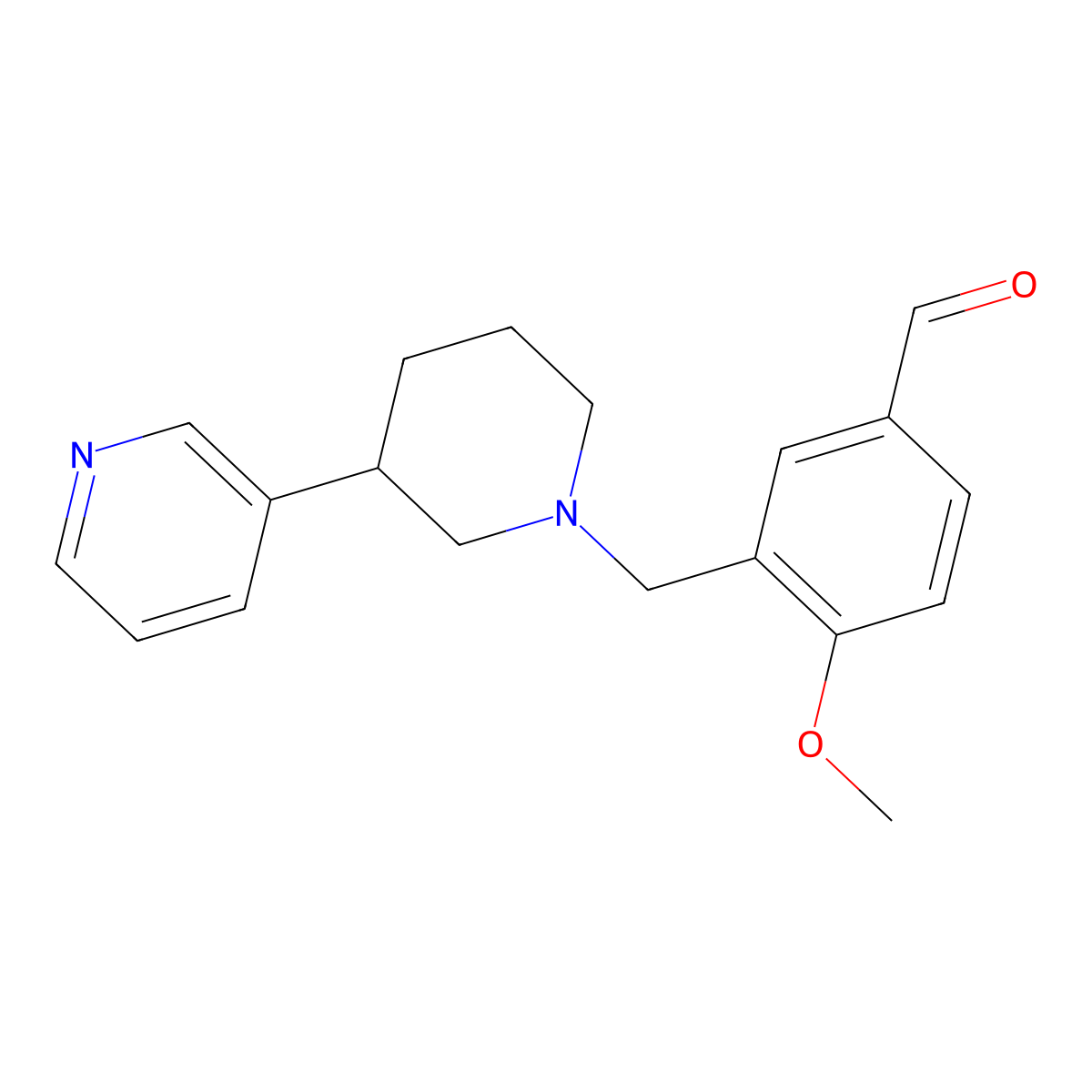 4-Methoxy-3-(3-(3-pyridyl)piperidinomethyl)benzaldehyde molecular structure, CAS 1171385-81-1