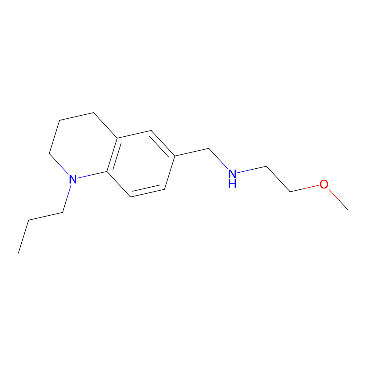 (2-Methoxyethyl)[(1-propyl-1,2,3,4-tetrahydroquinolin-6-yl)methyl]amine molecular structure, CAS 1171388-88-7