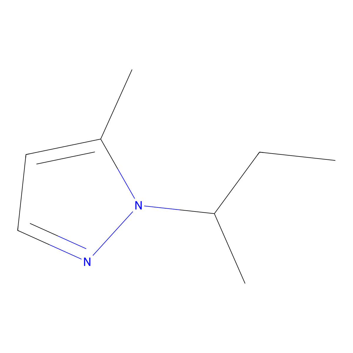 1-(sec-Butyl)-5-methyl-1H-pyrazole molecular structure, CAS 1171392-51-0