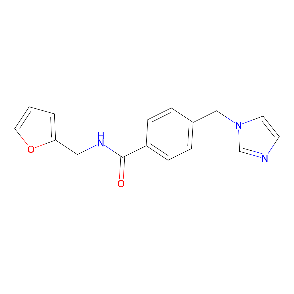 4-((1H-imidazol-1-yl)methyl)-N-(furan-2-ylmethyl)benzamide molecular structure, CAS 1171393-93-3