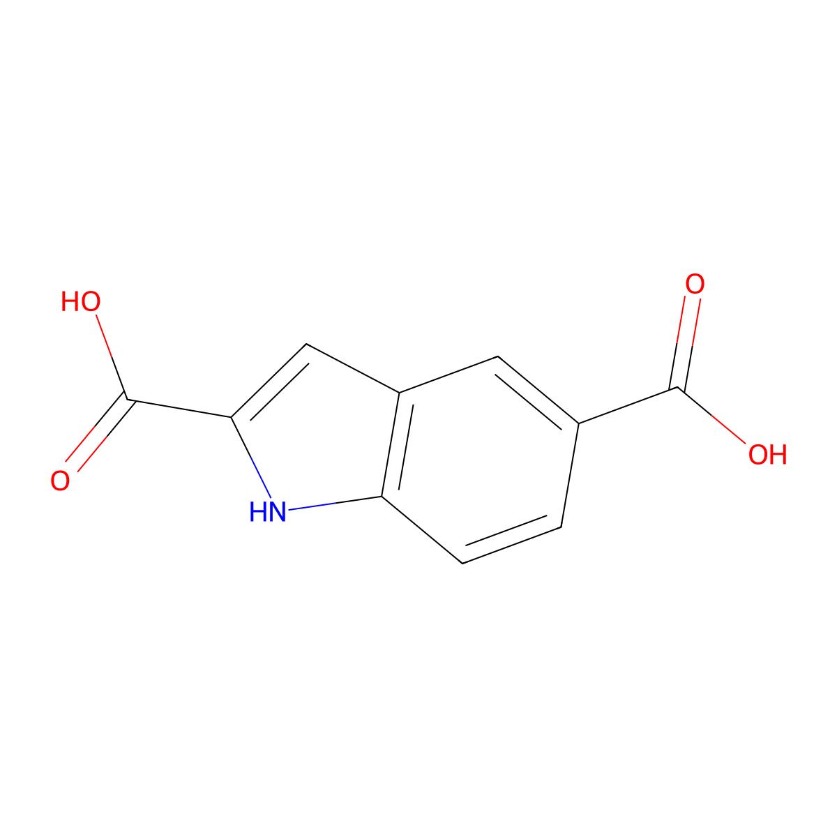 1H-indole-2,5-dicarboxylic Acid molecular structure, CAS 117140-77-9