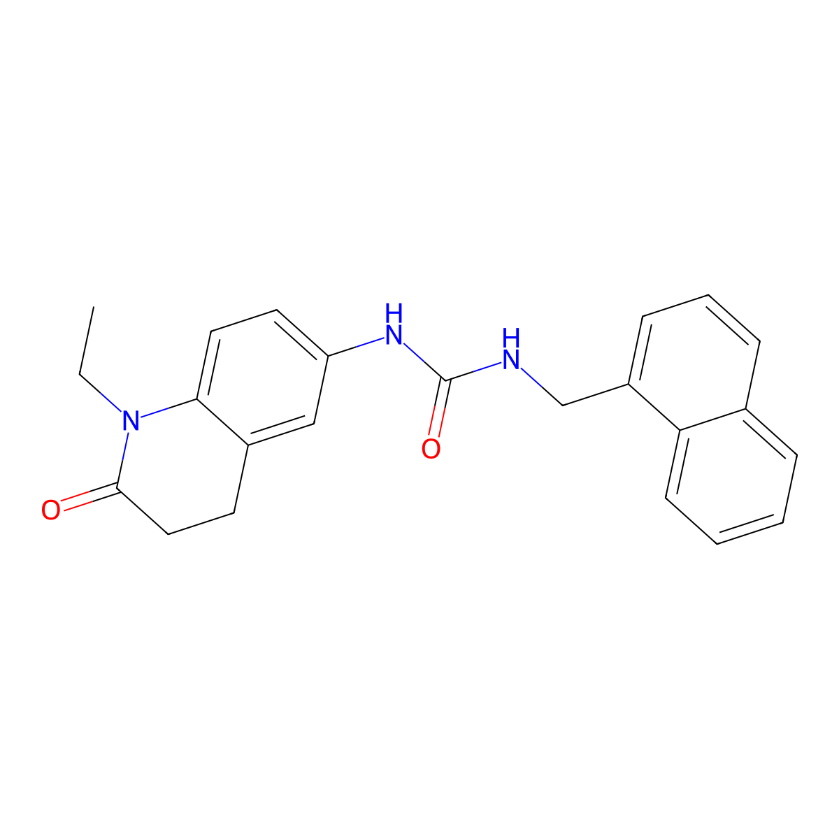 1-(1-Ethyl-2-oxo-1,2,3,4-tetrahydroquinolin-6-yl)-3-(naphthalen-1-ylmethyl)urea molecular structure, CAS 1171403-86-3