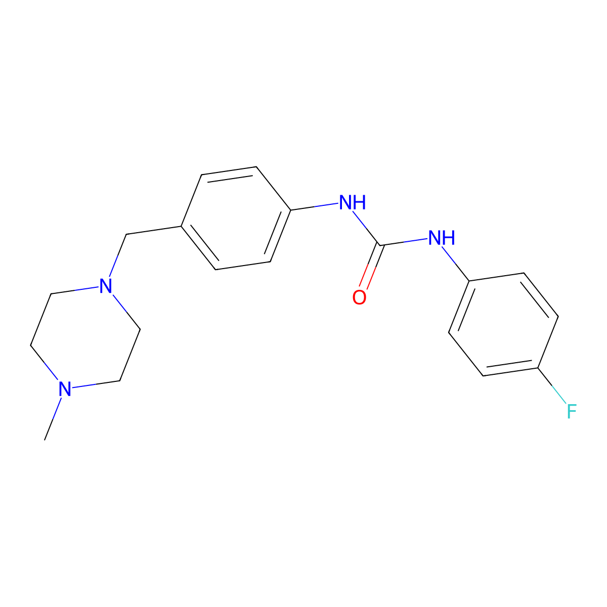 1-(4-Fluorophenyl)-3-(4-((4-methylpiperazin-1-yl)methyl)phenyl)urea molecular structure, CAS 1171403-99-8