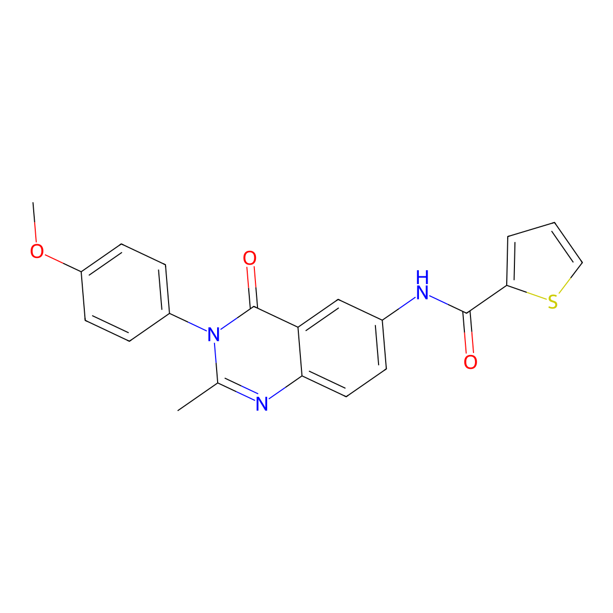 N-[3-(4-methoxyphenyl)-2-methyl-4-oxo-3,4-dihydroquinazolin-6-yl]thiophene-2-carboxamide molecular structure, CAS 1171411-41-8