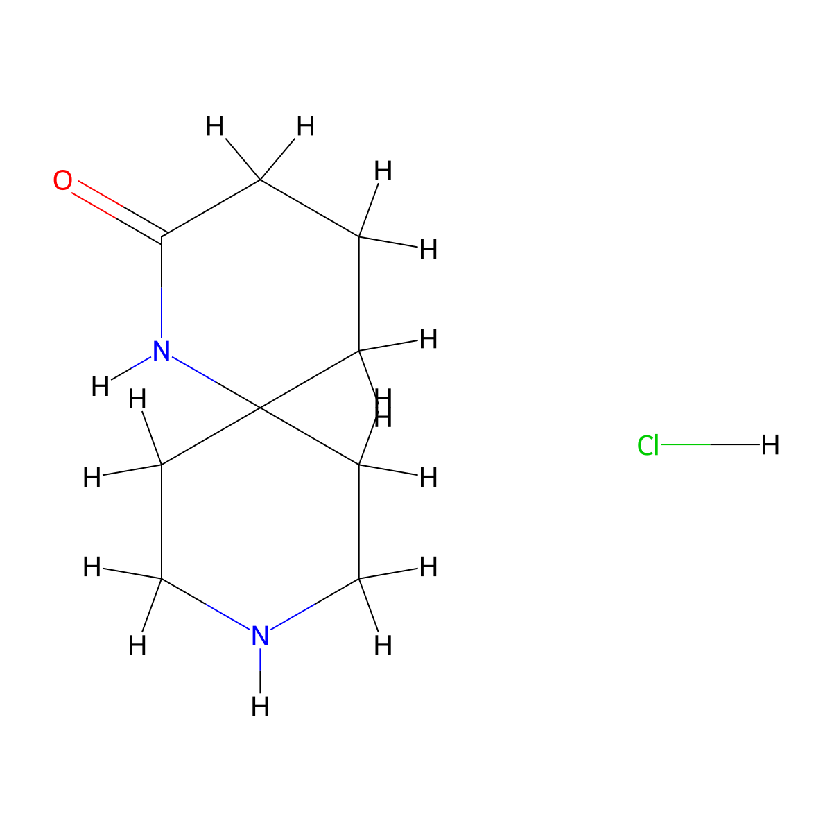 1,9-Diaza-spiro(5.5)undecan-2-one hydrochloride molecular structure, CAS 1171417-47-2