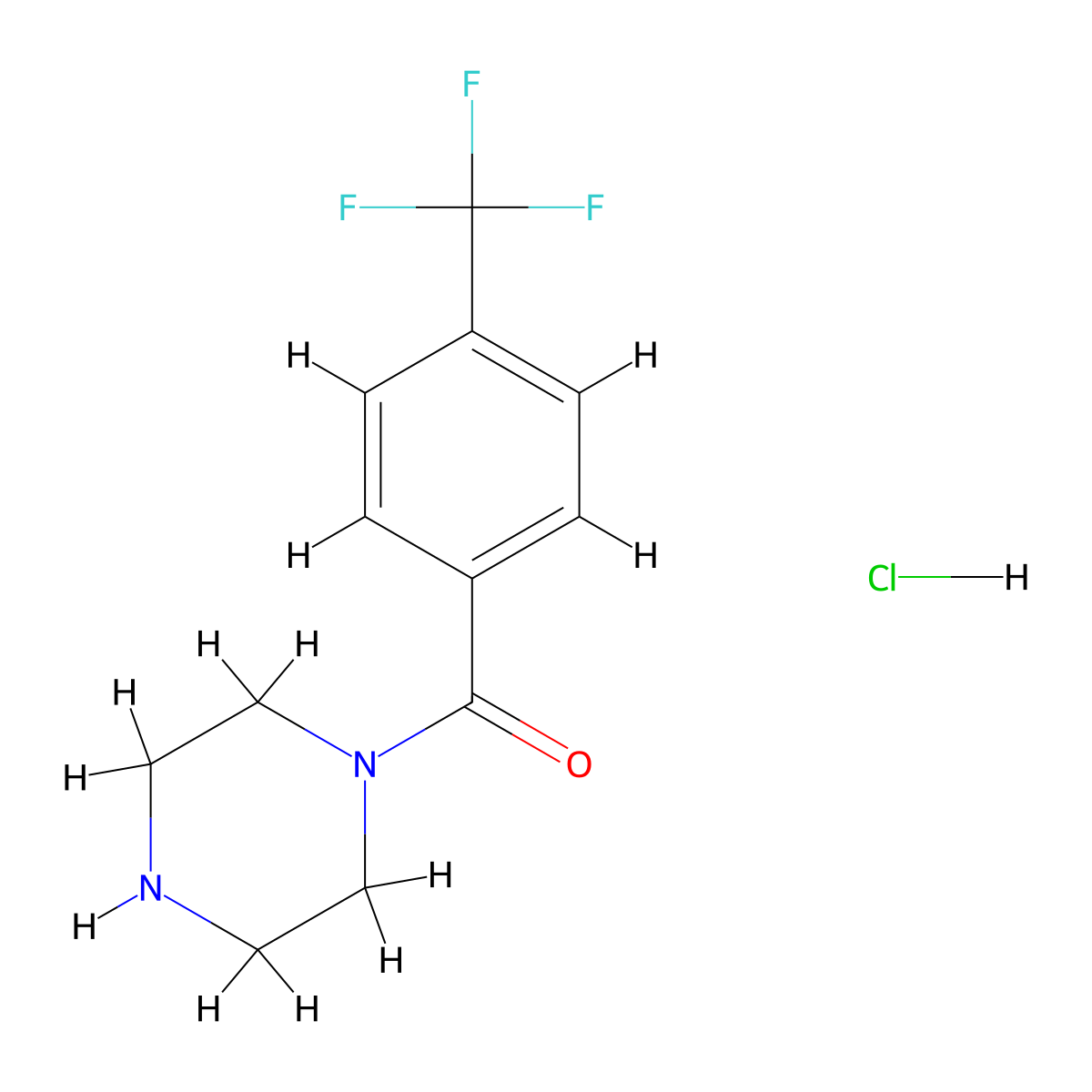 1-[4-(Trifluoromethyl)benzoyl]piperazine hydrochloride molecular structure, CAS 1171417-73-4