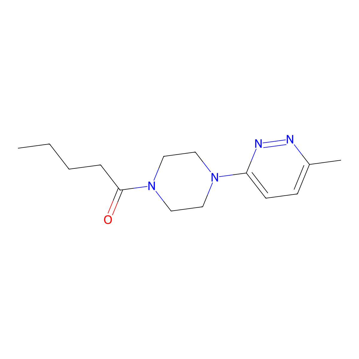 1-[4-(6-Methylpyridazin-3-yl)piperazin-1-yl]pentan-1-one molecular structure, CAS 1171417-82-5